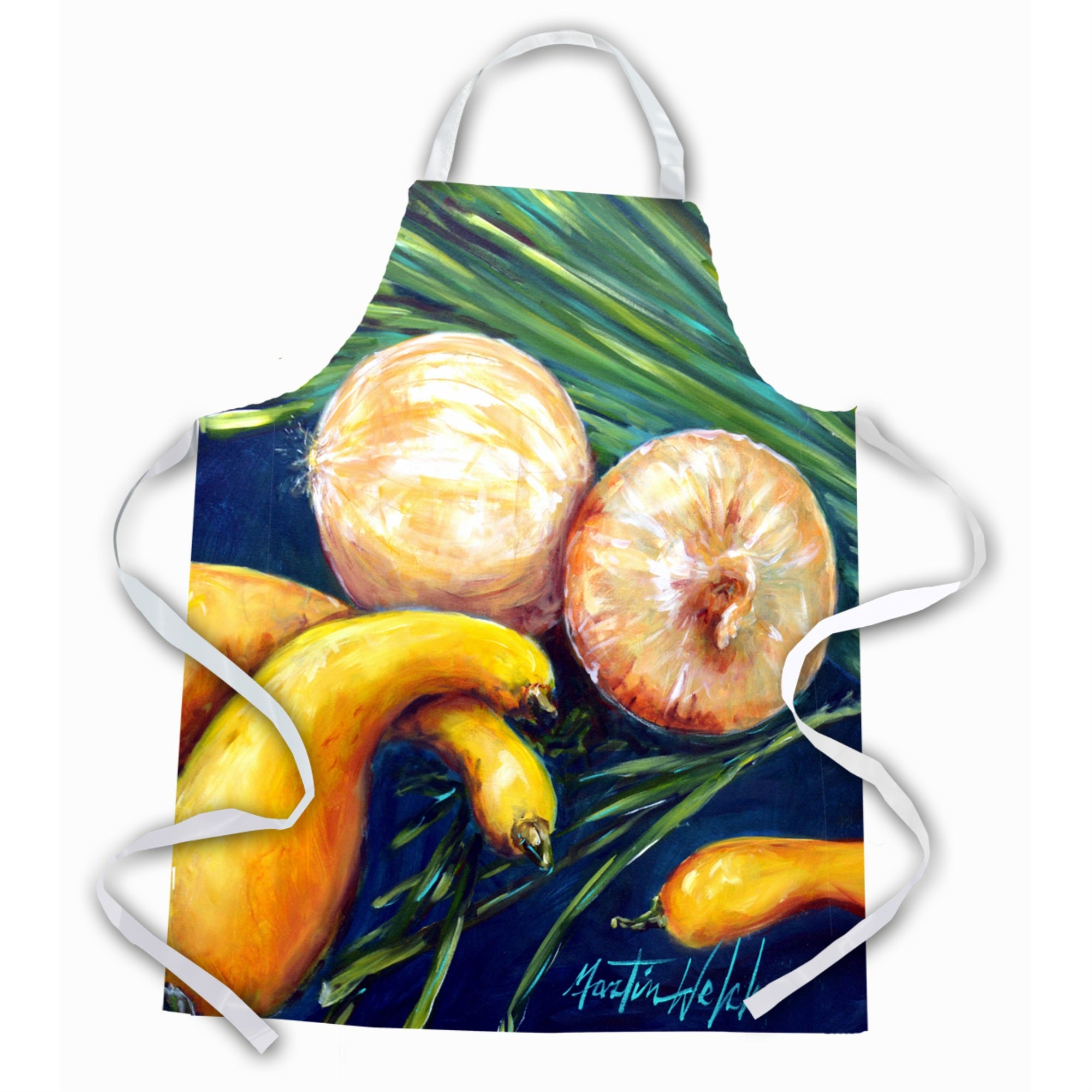Caroline'S Treasures Mw1206Apron Crooked Neck Squash Apron, Large, Multicolor