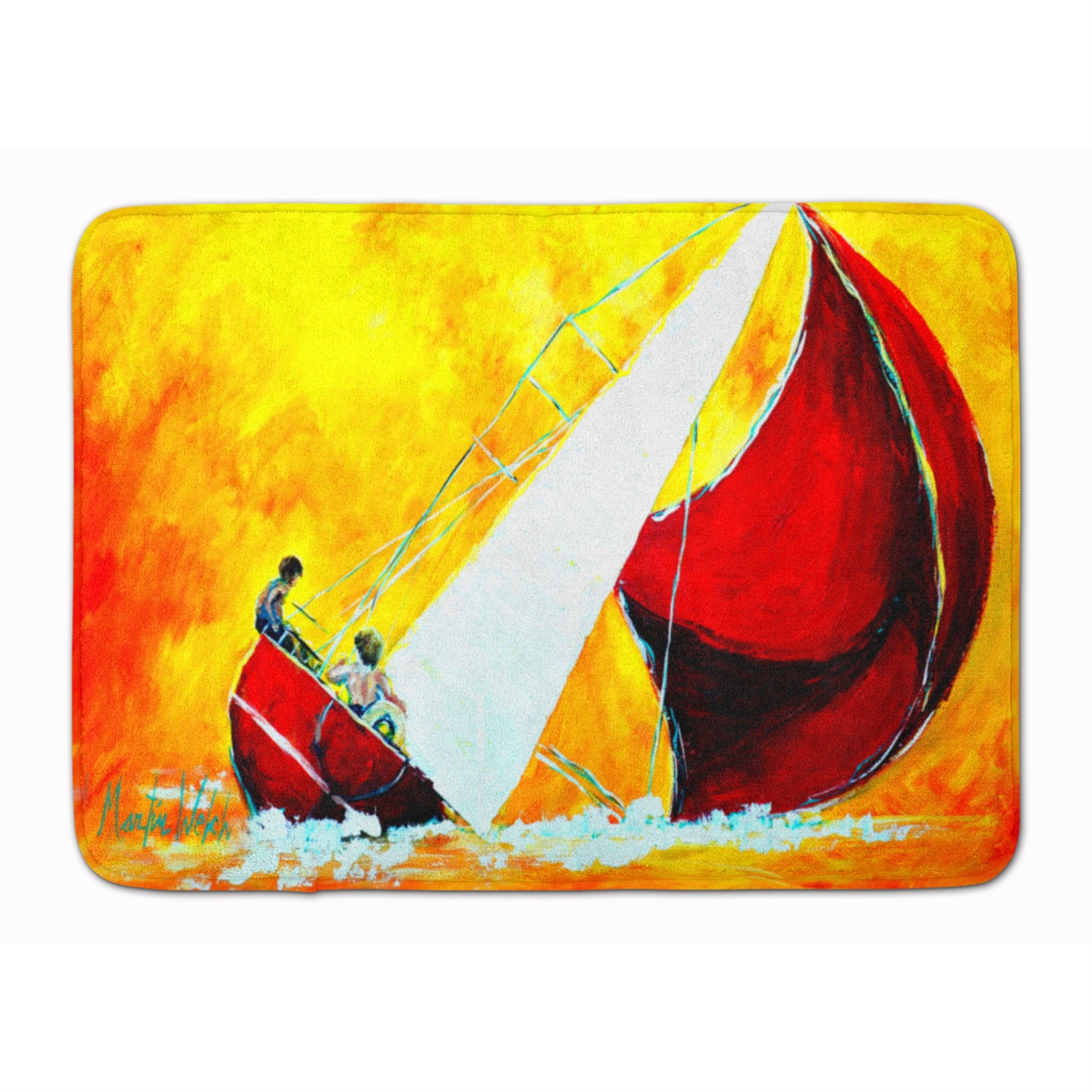 Caroline'S Treasures Sailboat Break Away Floor Mat, 19 X 27, Multicolor