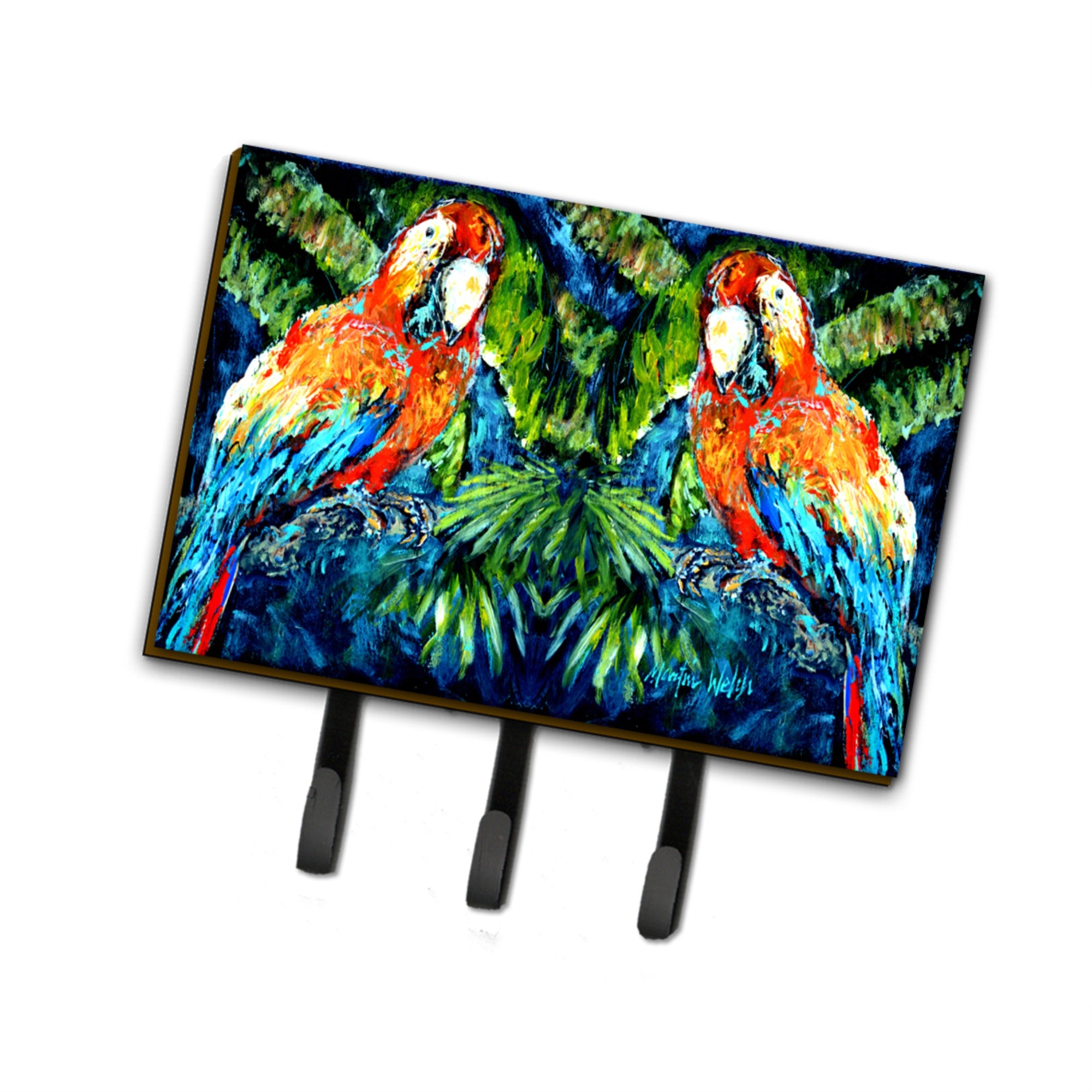 Caroline'S Treasures Parrots Yo Mama Leash Or Key Holder Mw1216Th68, Triple, Multicolor