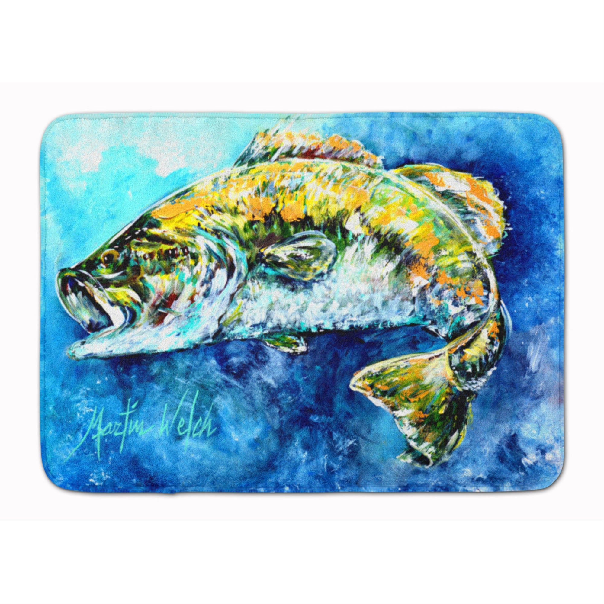 Caroline'S Treasures Bobby The Best Bass Floor Mat, 19 X 27, Multicolor