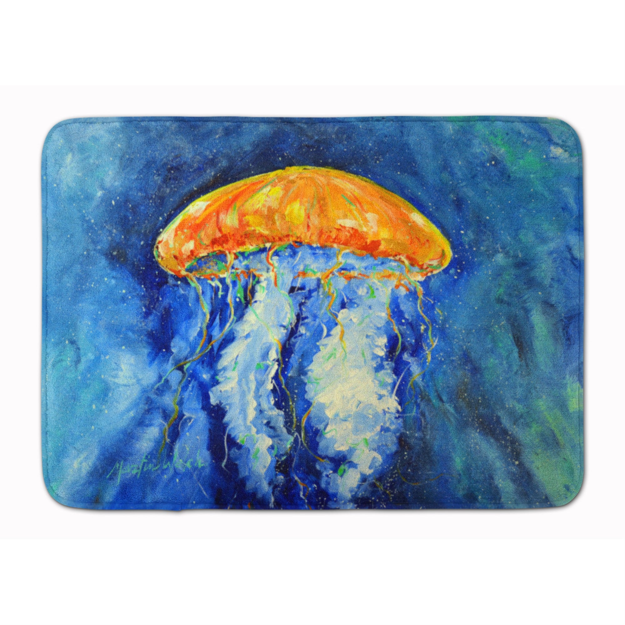 Caroline'S Treasures Calm Water Jellyfish Floor Mat, 19 X 27, Multicolor