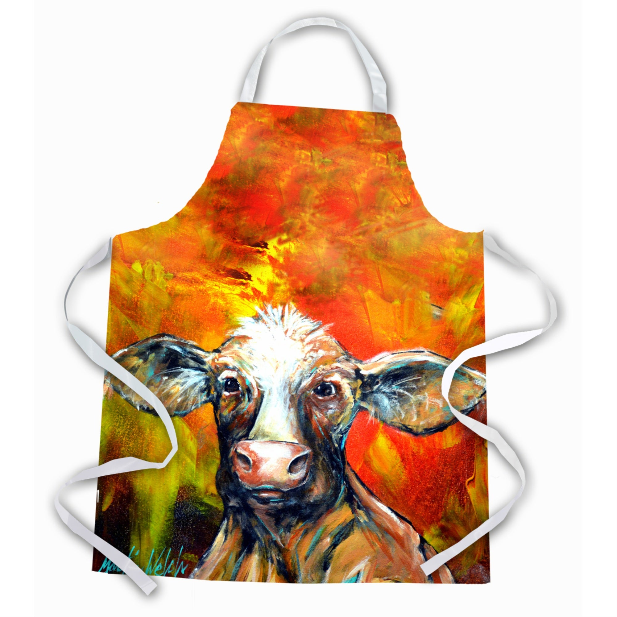Caroline'S Treasures Mw1225Apron Another Happy Cow Apron, Large, Multicolor