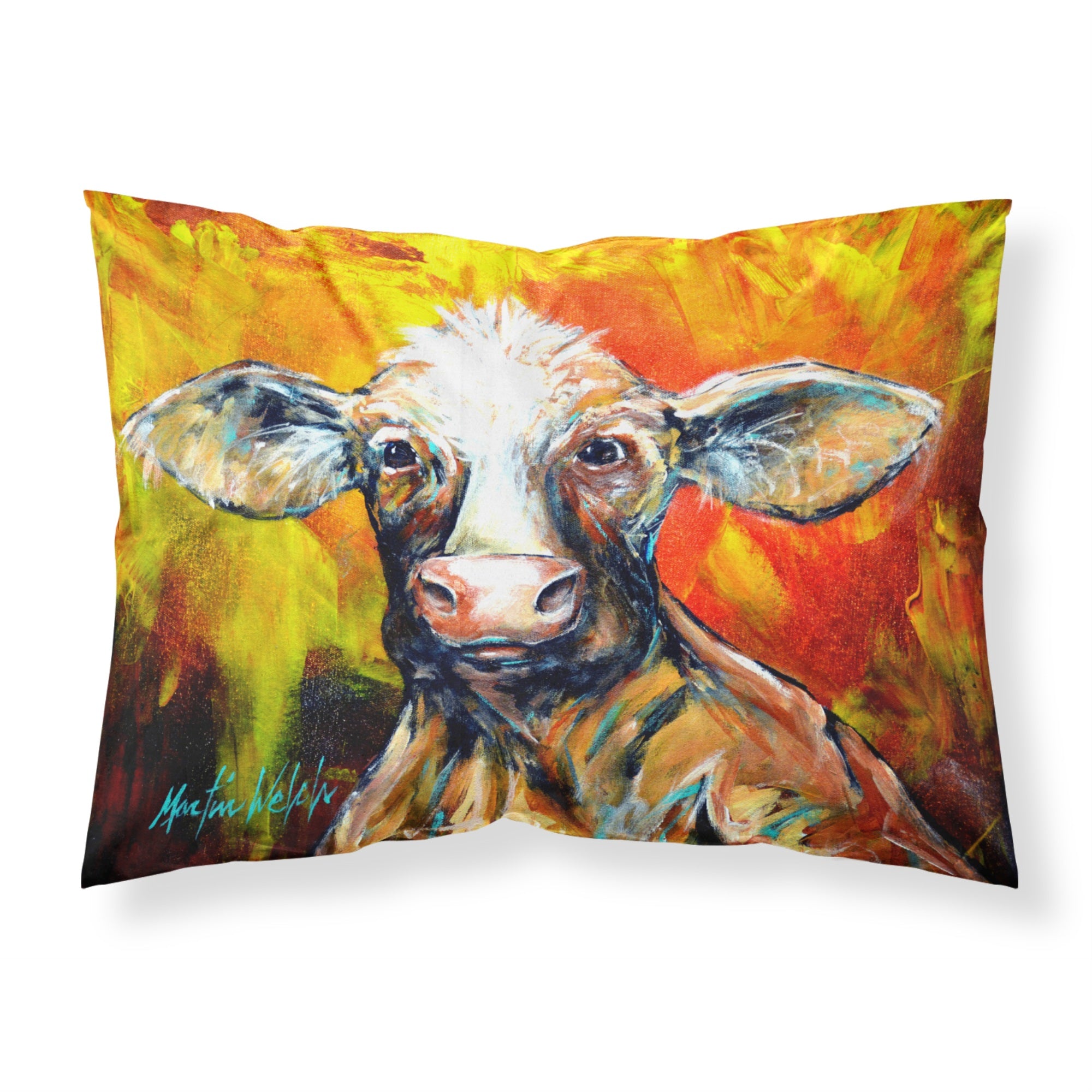 Caroline'S Treasures Another Happy Cow Printed, Polyester Envelope Closure Pillowcase, Standard, Multicolor