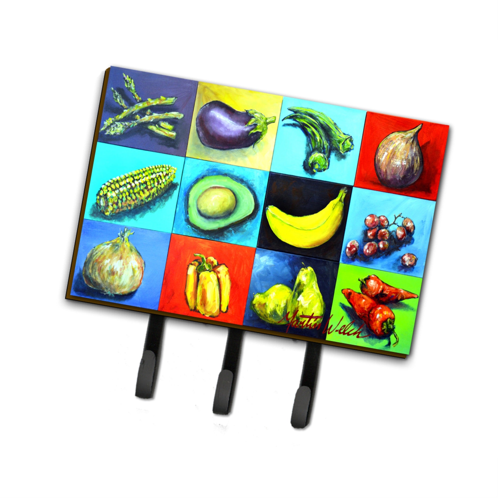 Caroline'S Treasures Mixed Fruits And Vegetables Leash Or Key Holder Mw1227Th68, Triple