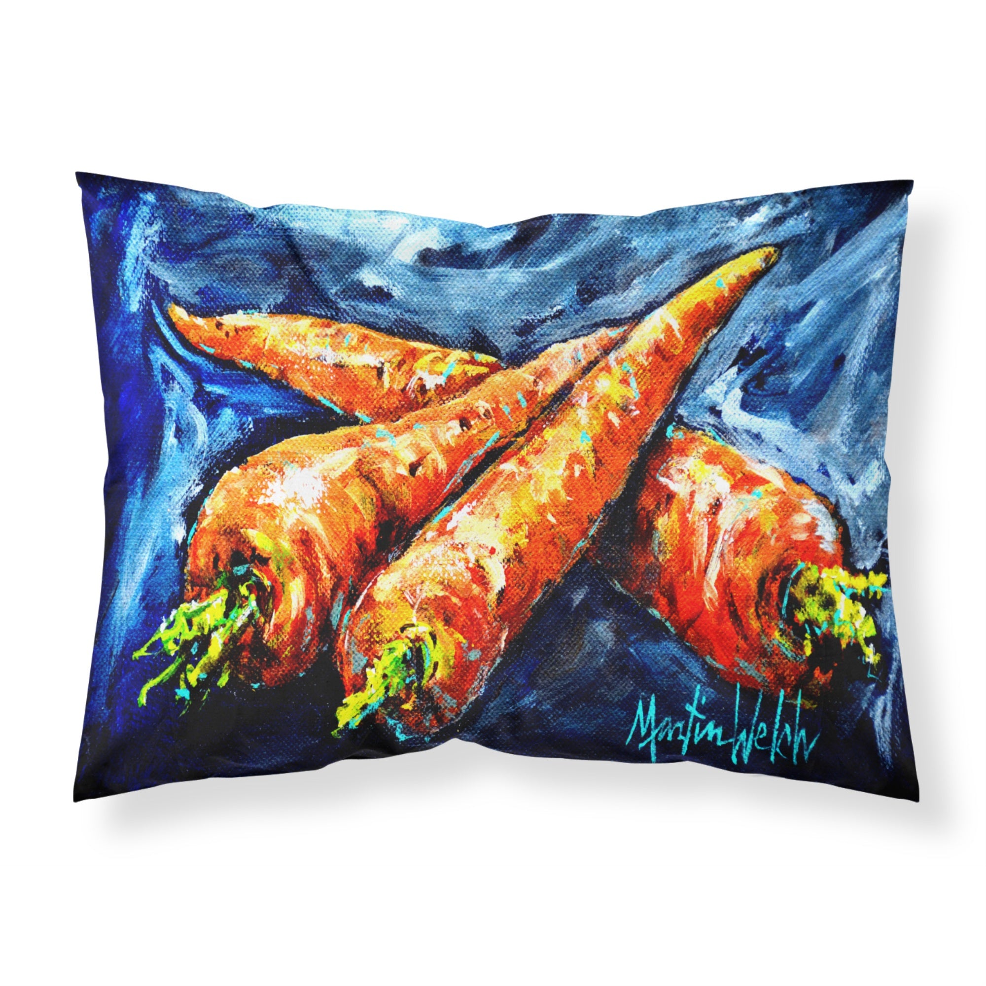 Caroline'S Treasures Carrots Only Three Needed Fabric Standard Pillowcase Mw1230Pillowcase, Multicolor
