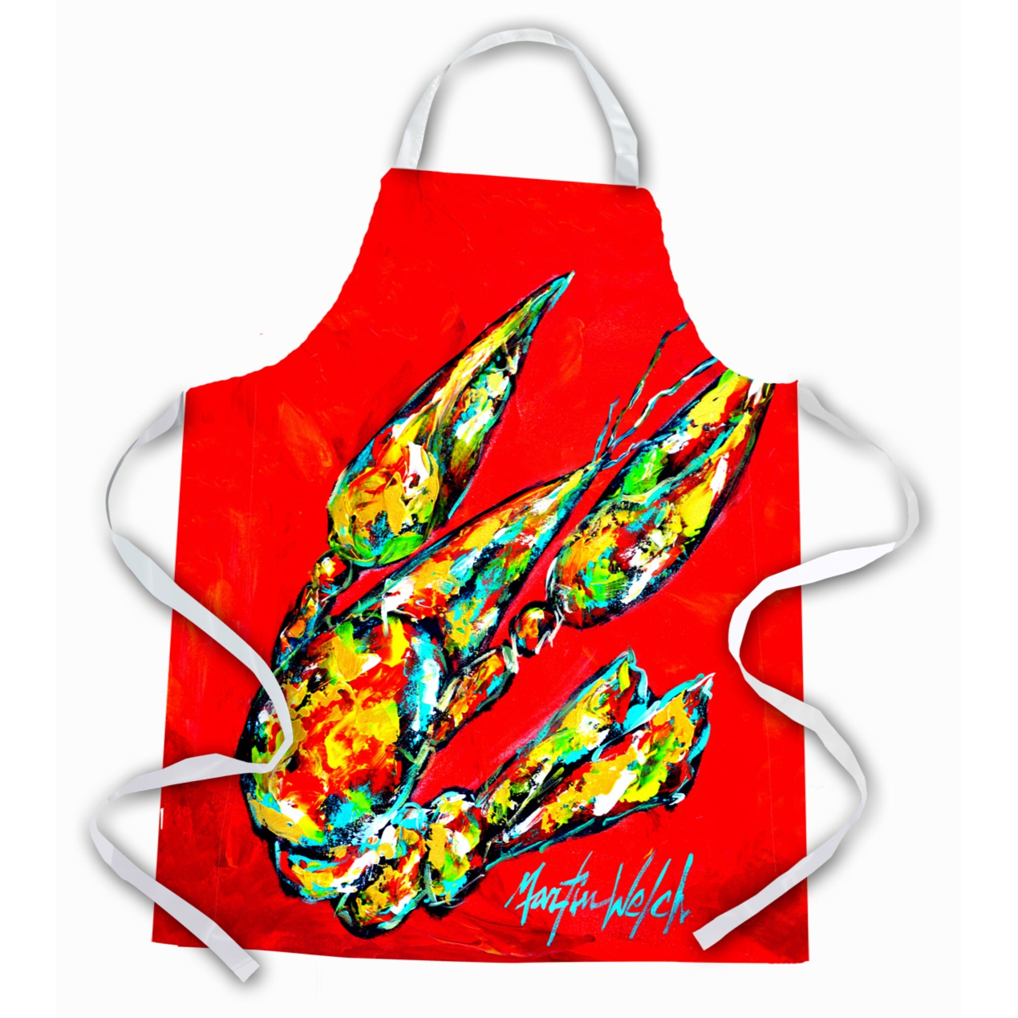 Caroline'S Treasures Mw1248Apron Hot Head #2 Crawfish Apron, Large, Multicolor