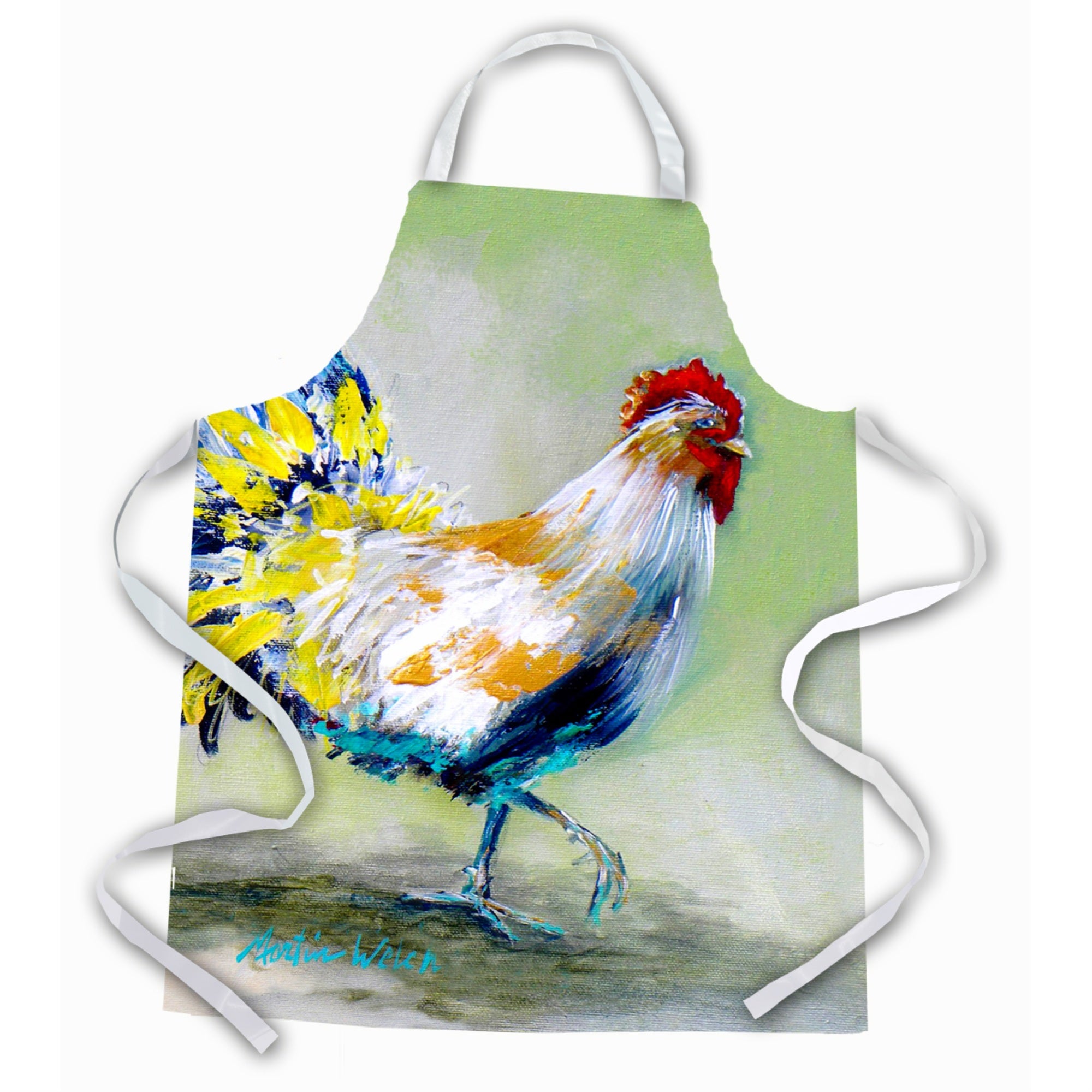 Caroline'S Treasures Mw1259Apron Sunrise Rooster Apron, Large, Multicolor