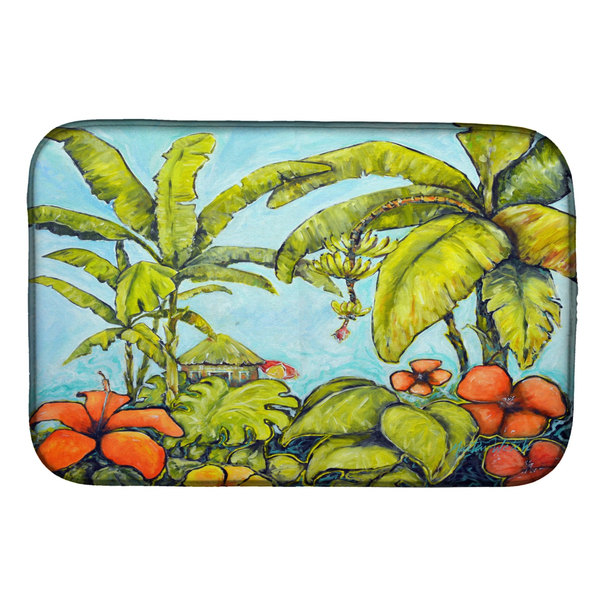 Caroline'S Treasures Mw1268Ddm Banana Cabana Dish-Drying-Mats, 14 X 21, Multicolor