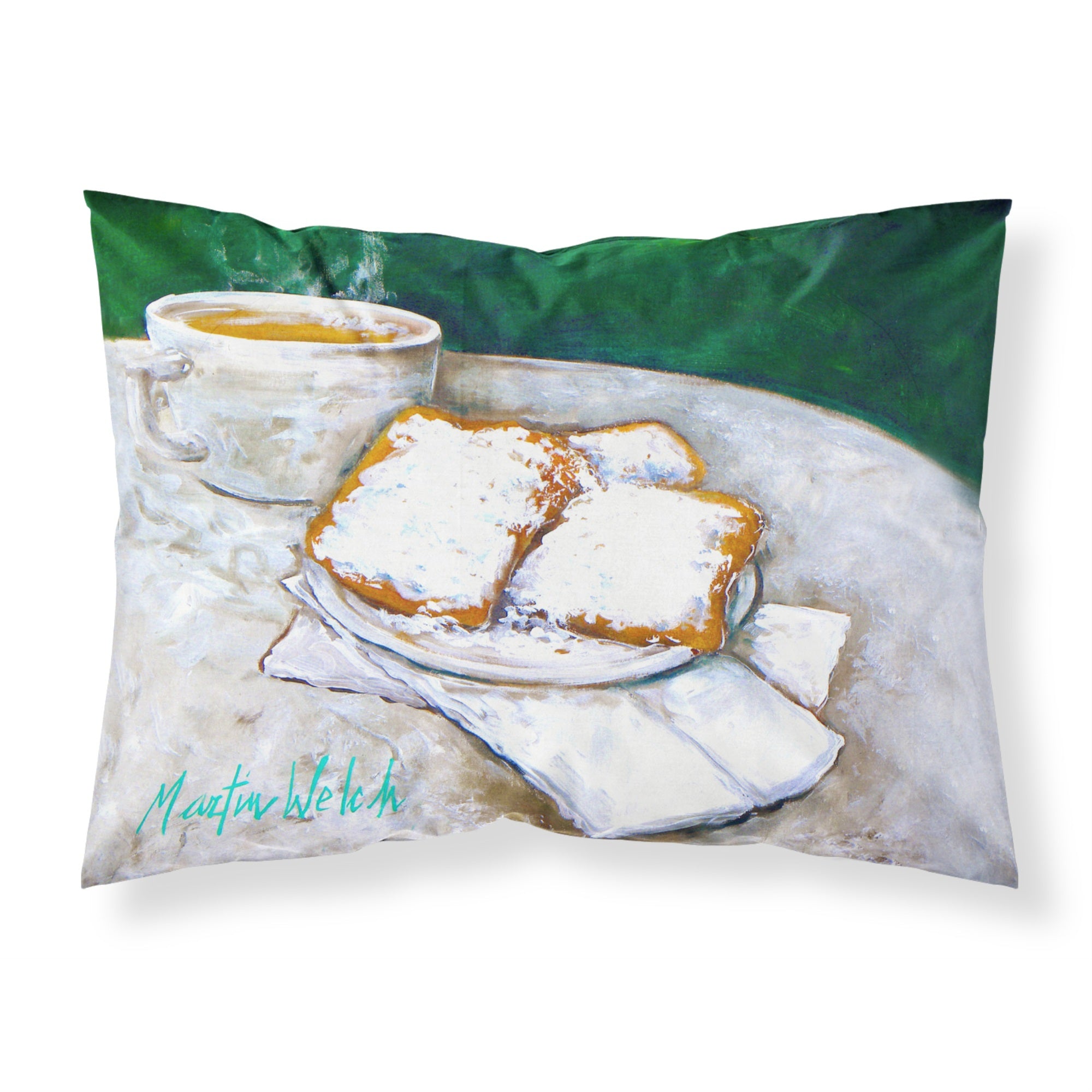Caroline'S Treasures Breakfast Delight Beignets Fabric Standard Pillowcases, Multicolor