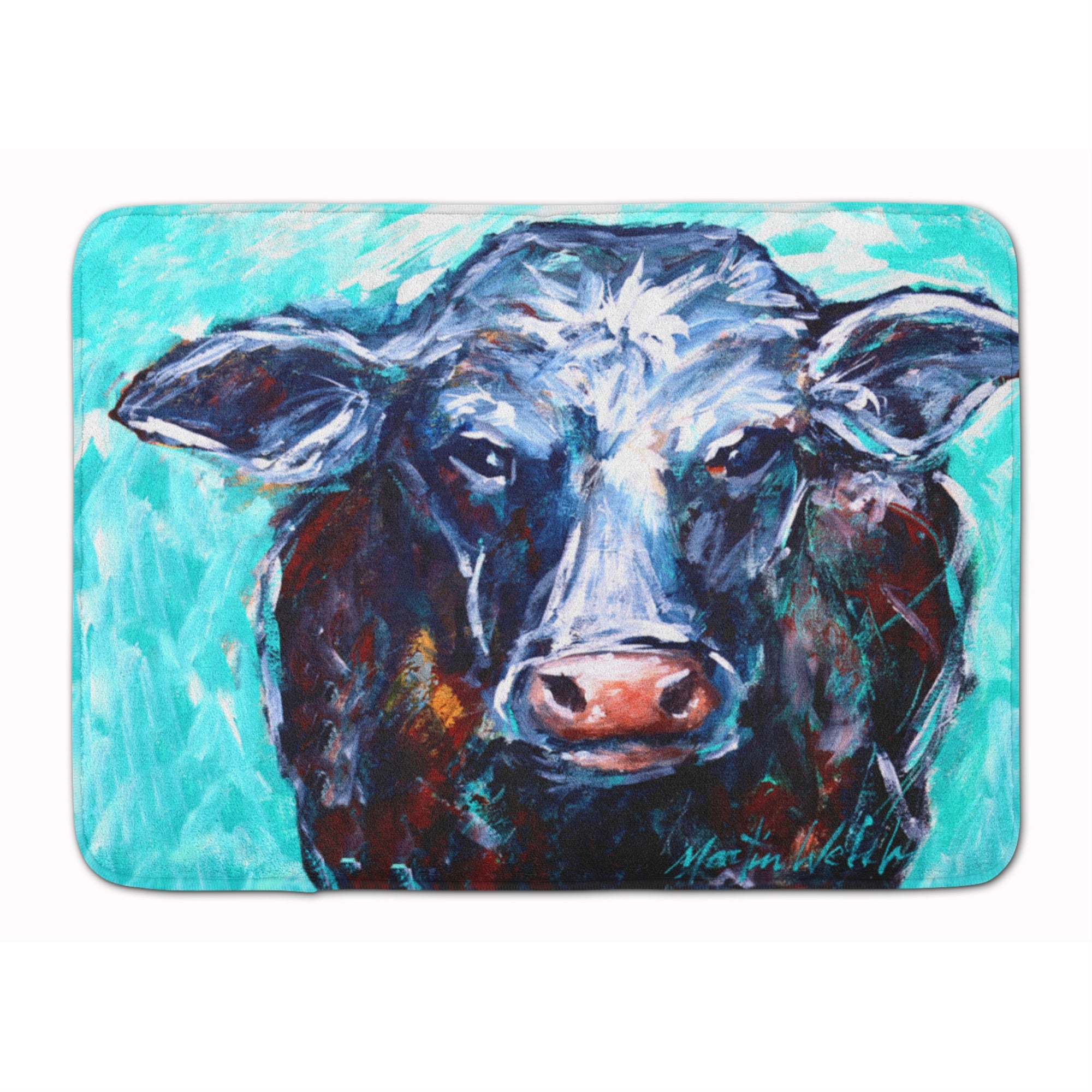 Caroline'S Treasures Moo Cow Machine Washable Memory Foam Mat Doormats, Multicolor