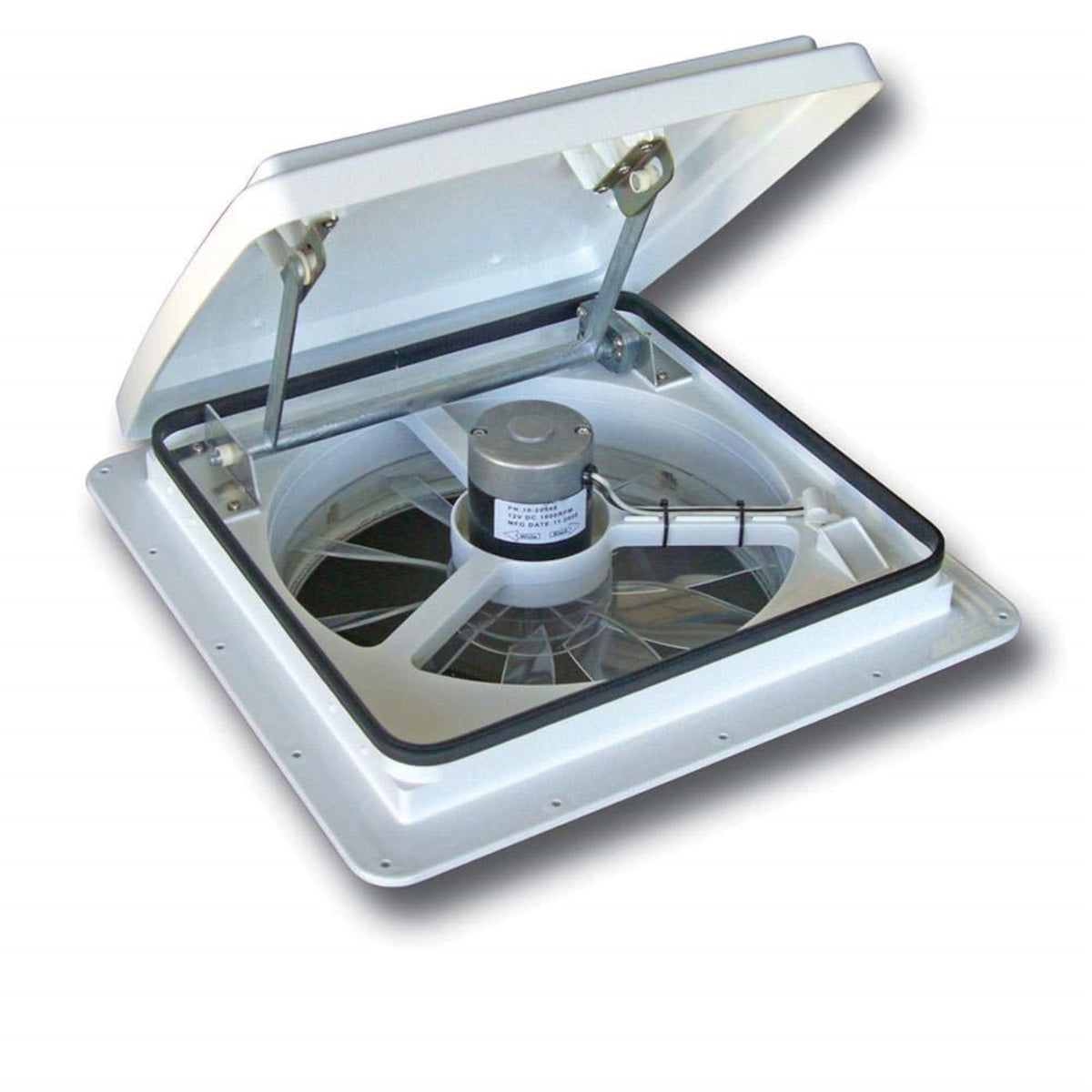 Maxxair Maxxfan Plus High Powered 10-Speed Rv Intake And Exhaust Fan - Manual Or Remote Control Electric Opening, Easy Ceiling Controls, Rain Sensor With Automatic Lid Closure, White (00-04000K)