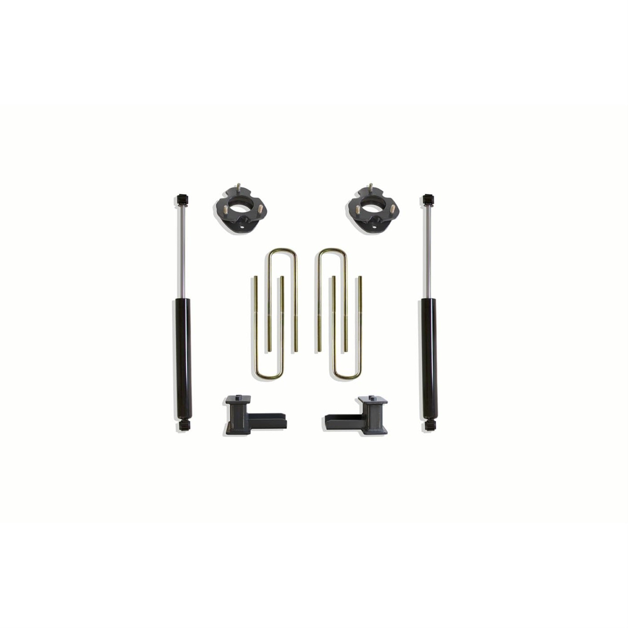Maxtrac 904140 2.5' Spacers, 4' Blocks/U-Bolts, (2) Maxtrac Shocks