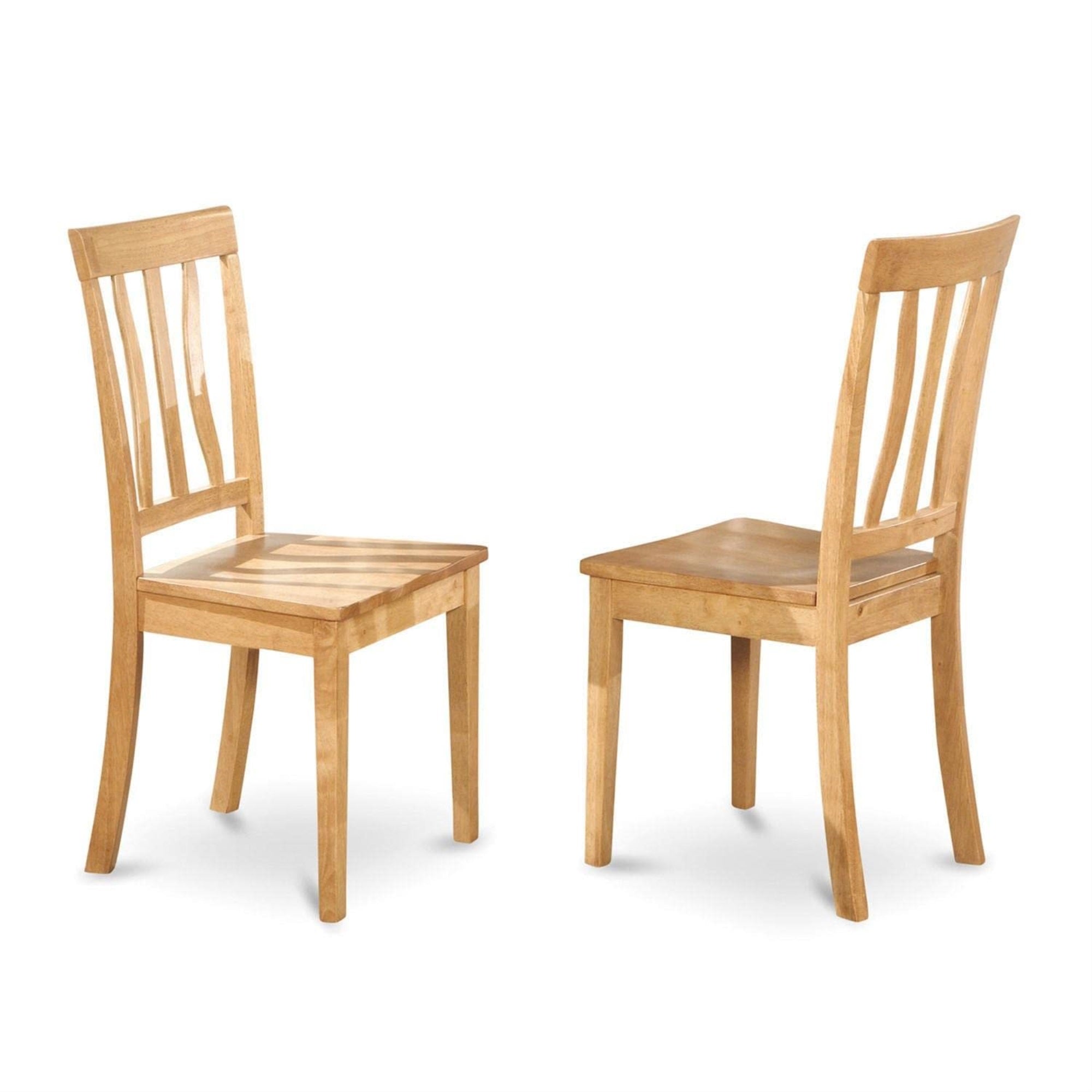 Ergode Mzan5-Oak-W, Monza 5-Piece Dining Set, Rectangle Wooden Table With Dropleaf, 4 Dining Room Chairs, 36X54 Inch, Oak