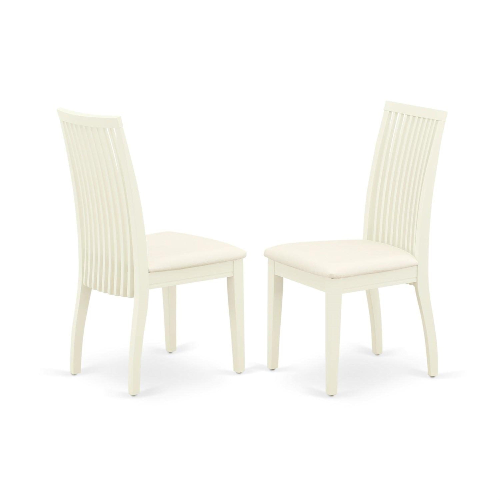 East West Furniture Mzip3-Lwh-C Monza 3 Piece Room Set Contains A Rectangle Kitchen Table With Dropleaf And 2 Linen Fabric Upholstered Dining Chairs, 36X54 Inch