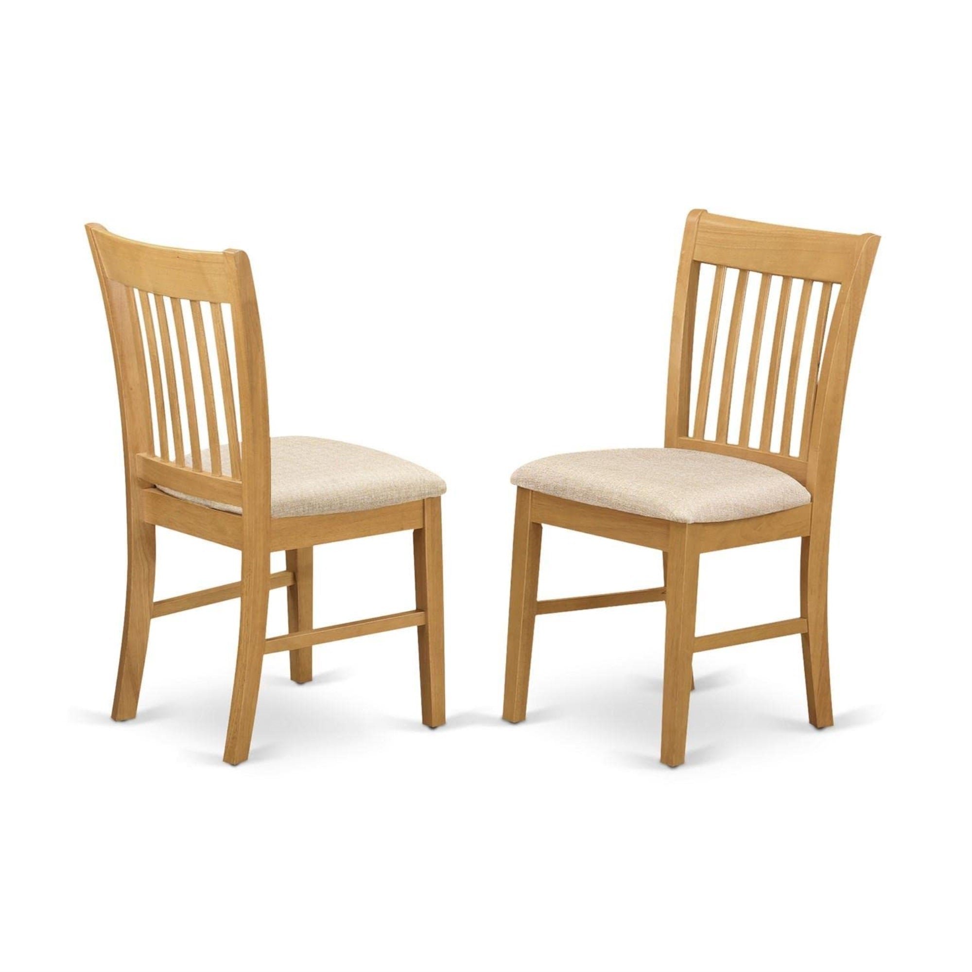 Casafoyer Monza 3 Piece Set For Small Spaces Contains A Rectangle Dining Room Table With Dropleaf And 2 Linen Fabric Upholstered Chairs, 36X54 Inch, Mzno3-Oak-C
