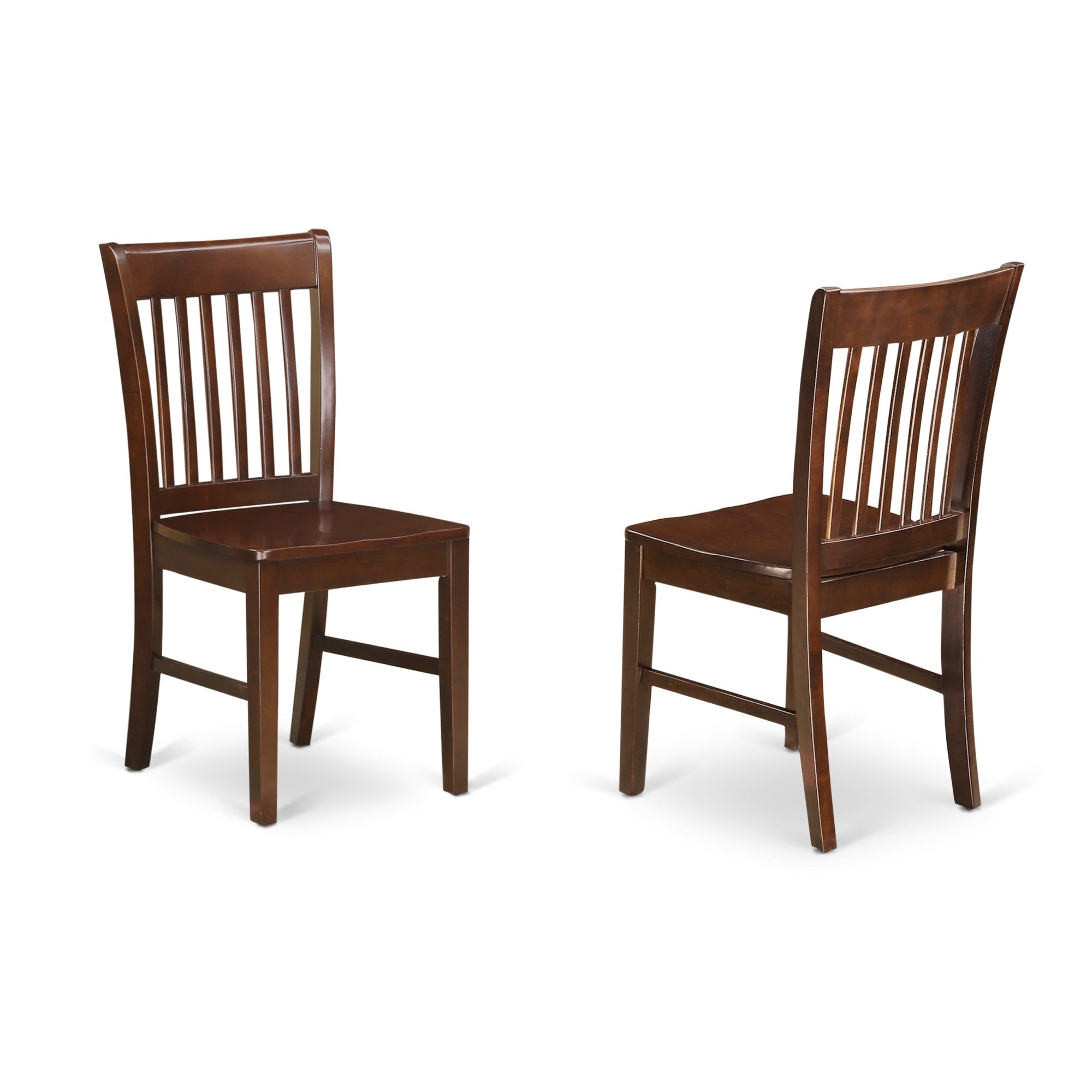 Ergode Mzno5-Mah-W-Vv 5 Pc Kitchen Table Set - Drop Leaf Hardwood Dining Table & 4 Real Wood Seat Chairs, Mahogany Finish
