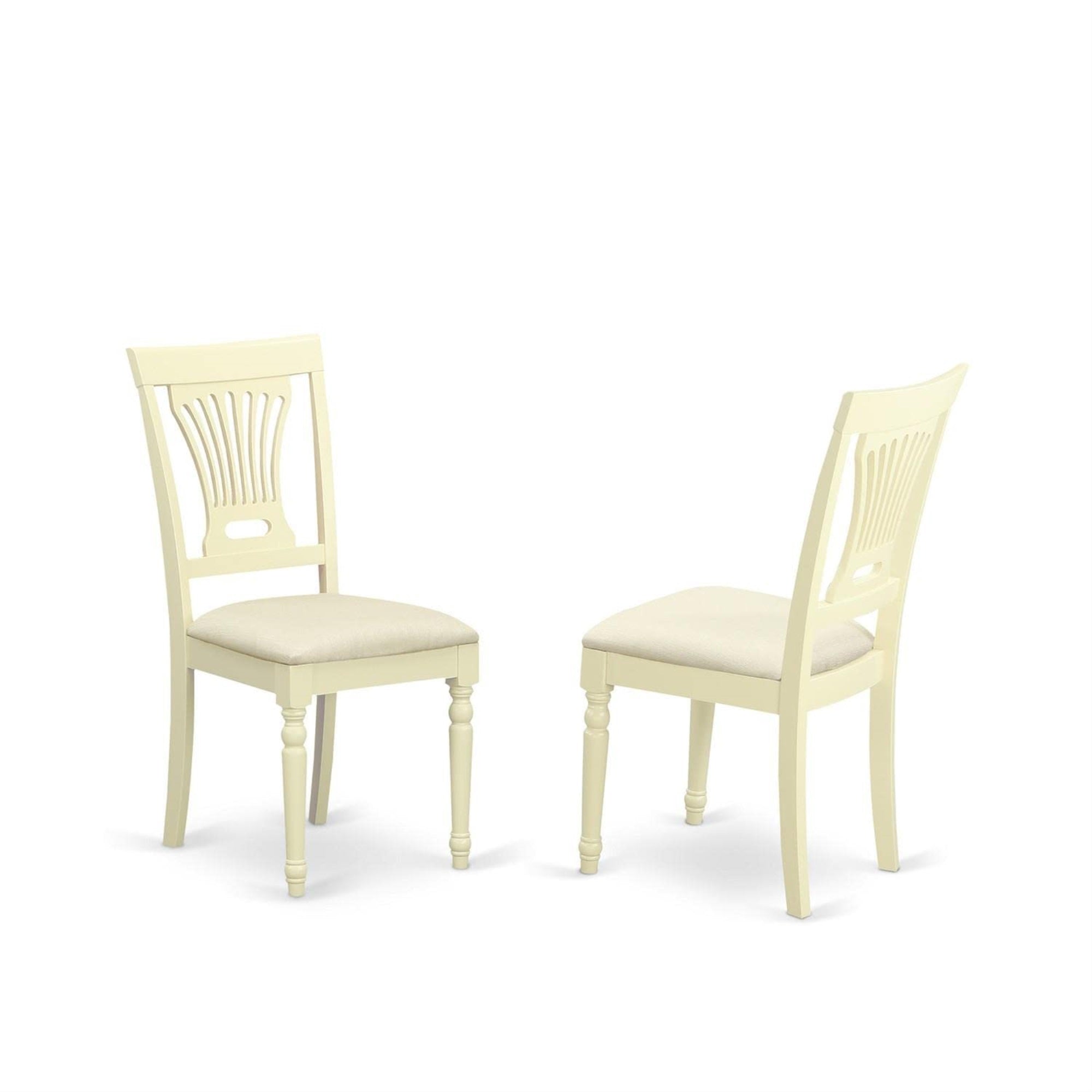 Casafoyer Mzpl3-Whi-C 3 Piece Dining Table Set For Small Spaces Contains A Rectangle Wooden Table With Dropleaf And 2 Linen Fabric Upholstered Chairs, 36X54 Inch, Buttermilk & Cherry