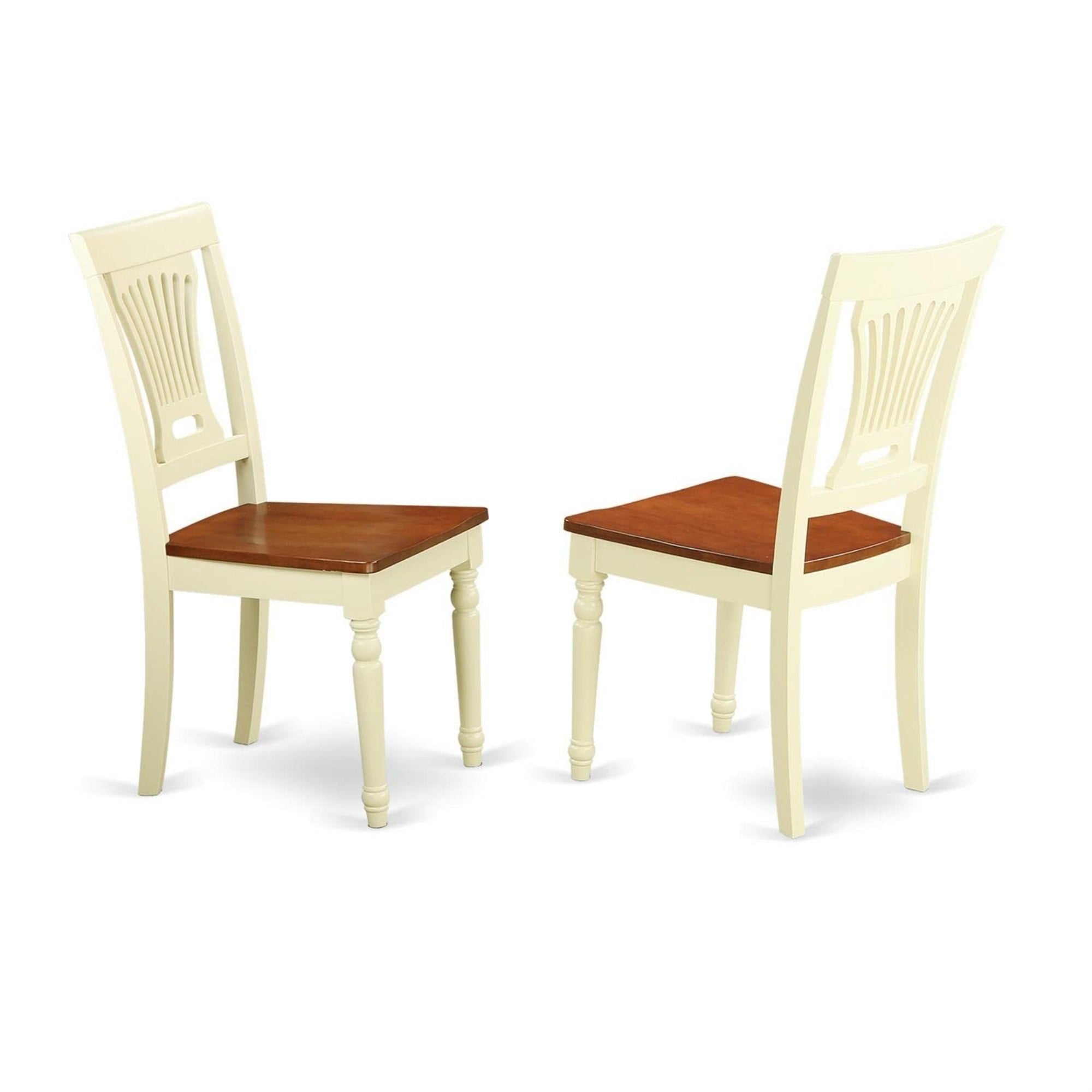 Casafoyer Mzpl3-Whi-W 3 Piece Dining Room Table Set Contains A Rectangle Kitchen Table With Dropleaf And 2 Dining Chairs, 36X54 Inch, Buttermilk & Cherry