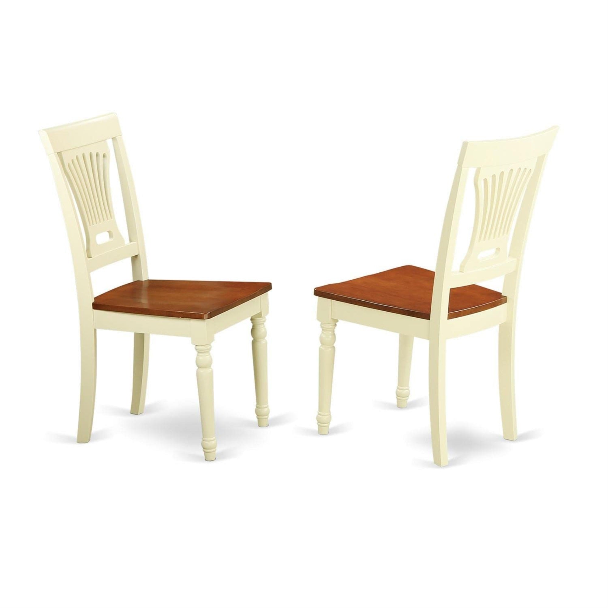 Ergode Mzpl5-Whi-W, 5-Piece Wood Dining Table Set, Buttermilk & Cherry, Sturdy Kitchen Table, 4 Fancy Wooden Chairs, Easy To Assemble & Clean, High-Quality Asian Wood, Elegant & Convenient
