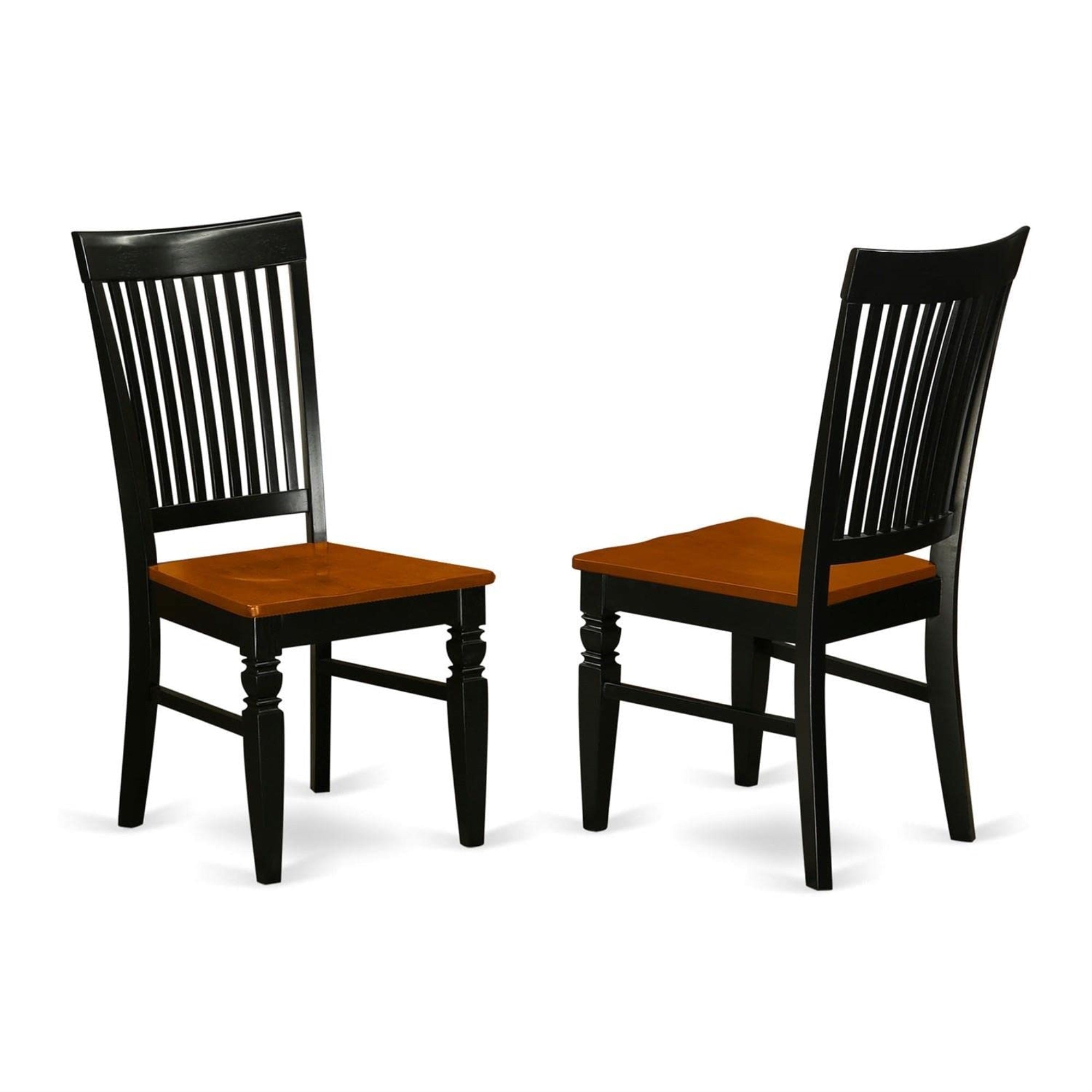 Ergode Mzwe5-Bch-W, 5-Piece Dining Set, Solid Wood Table & 4 Chairs, Black & Cherry Finish, Easy Assembly & Cleaning, High-Quality Asian Wood