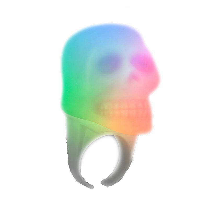 Multicolor Glow LED Skull Ring