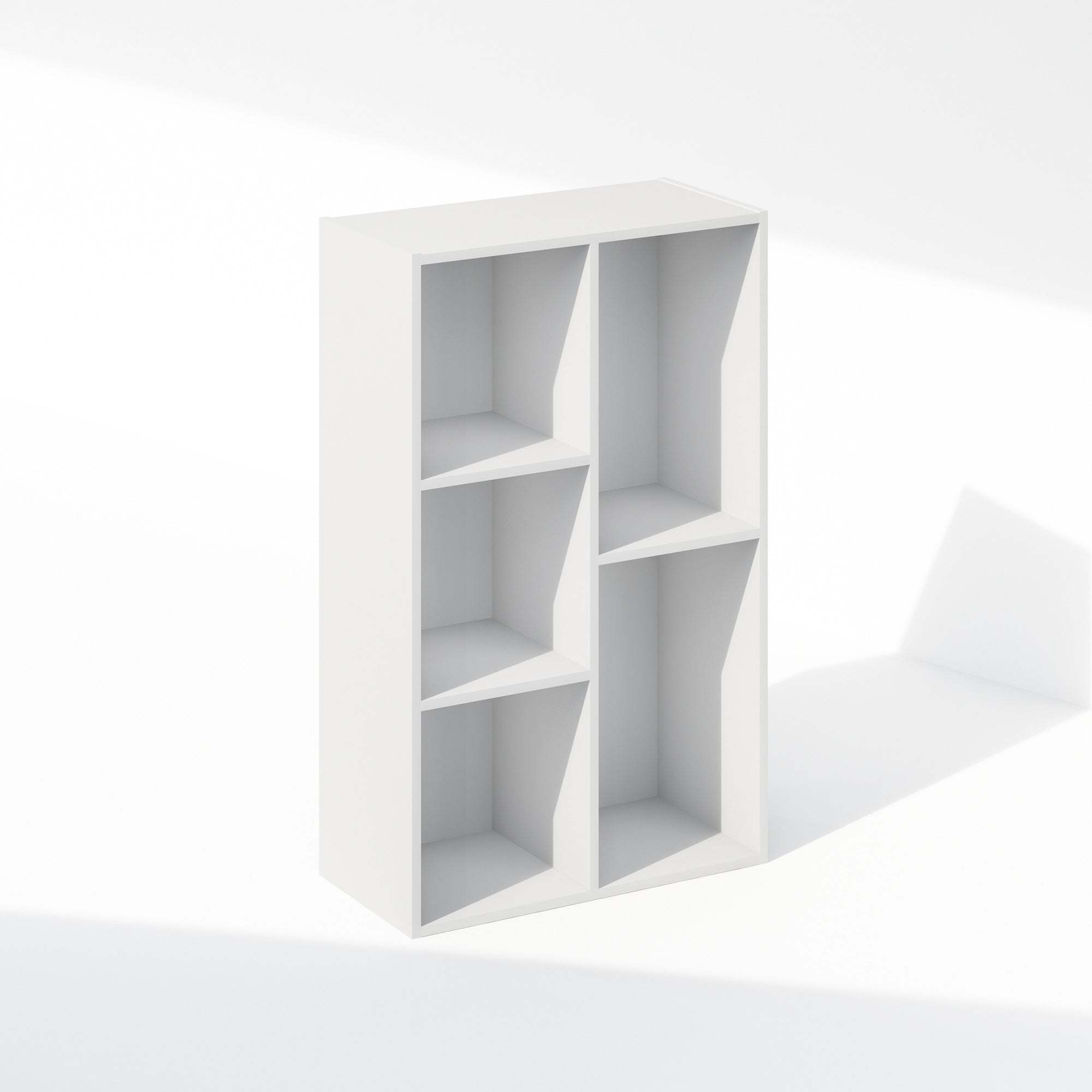 Furinno Reed 5-Cube Multipurpose Open Shelf Clothing & Closet Storage Organization, White