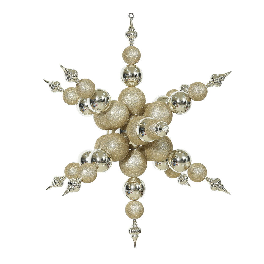 Vickerman 39″ Champagne Radical Snowflake ShinyGli - N115238