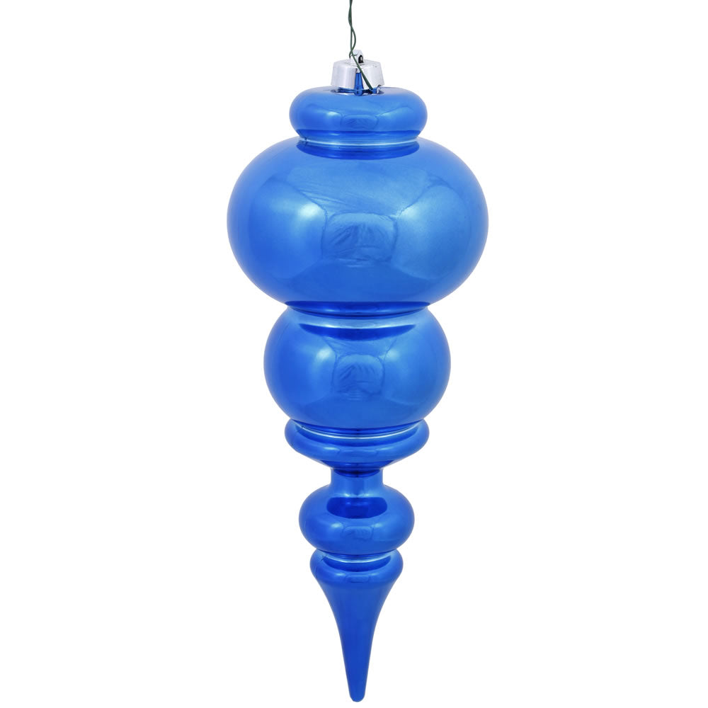Vickerman 14″ Blue Shiny Finial UV Drilled - N150602DSV