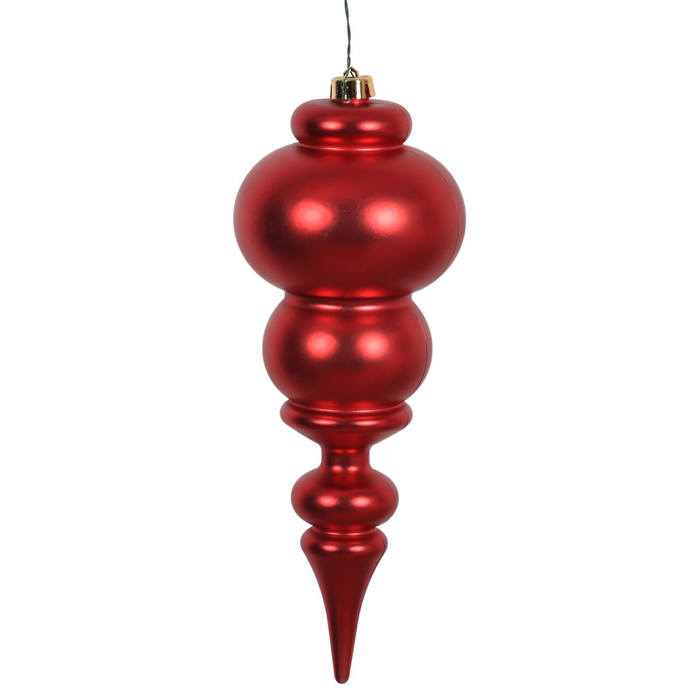 Vickerman 14″ Red Matte Finial UV Drilled - N150603DMV