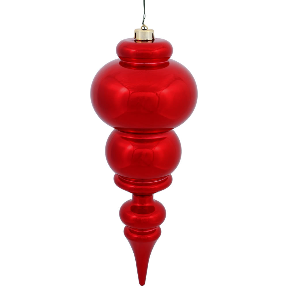 Vickerman 14″ Red Shiny Finial UV Drilled - N150603DSV