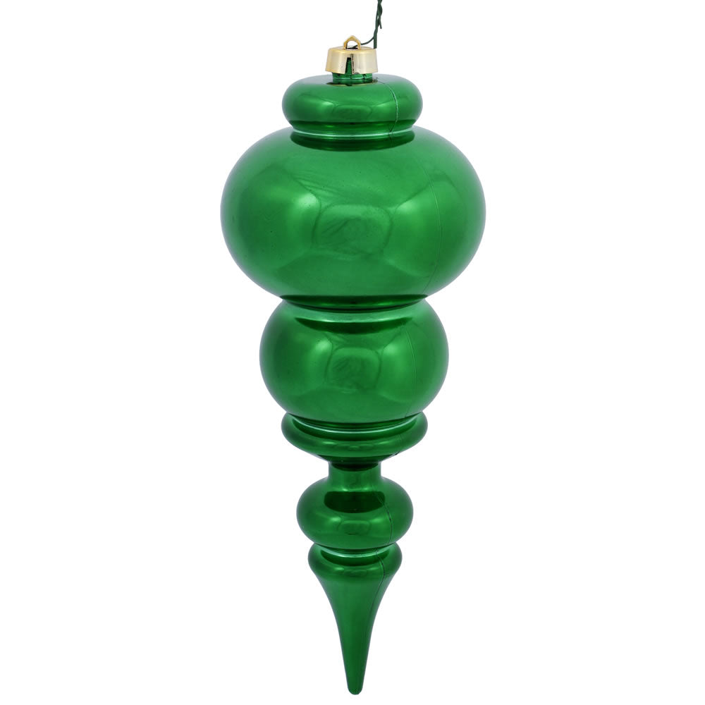 Vickerman 14″ Green Shiny Finial UV Drilled - N150604DSV