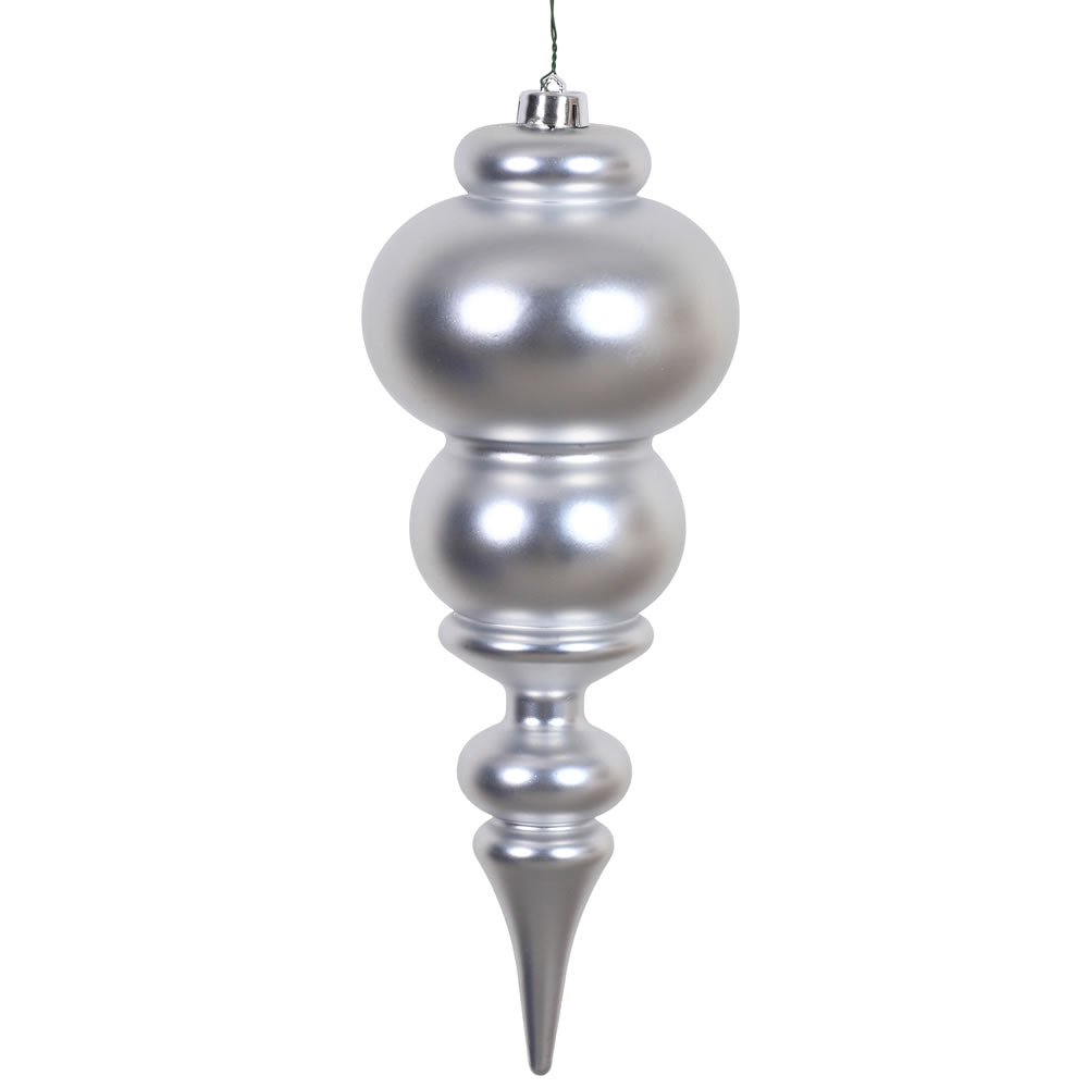 Vickerman 14″ Silver Matte Finial UV Drilled - N150607DMV