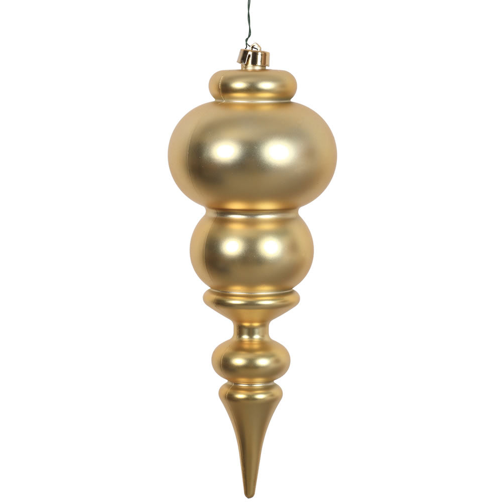 Vickerman 14” Gold Matte Finial UV Drilled - N150608DMV