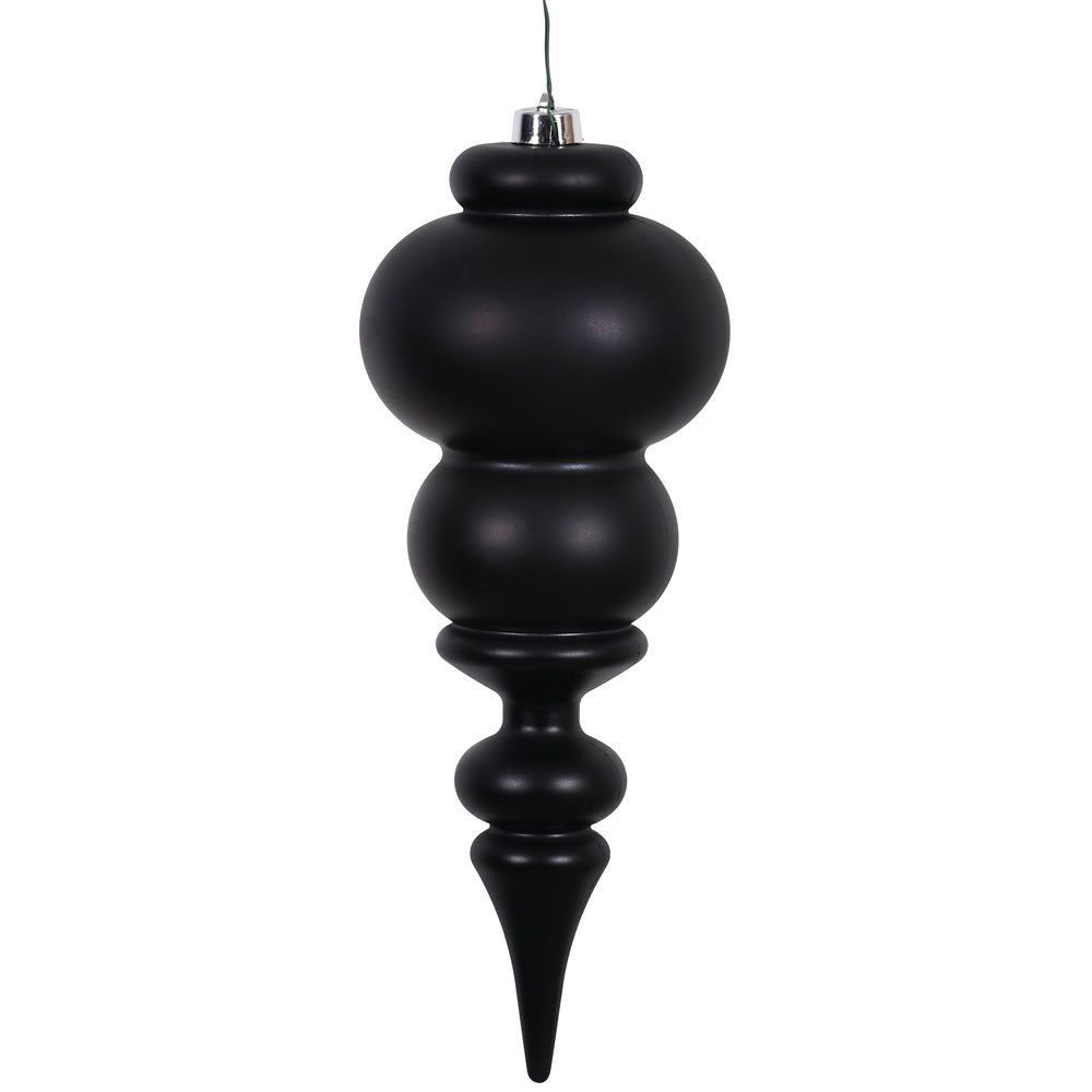 Vickerman 14″ Black Matte Finial UV Drilled - N150617DMV