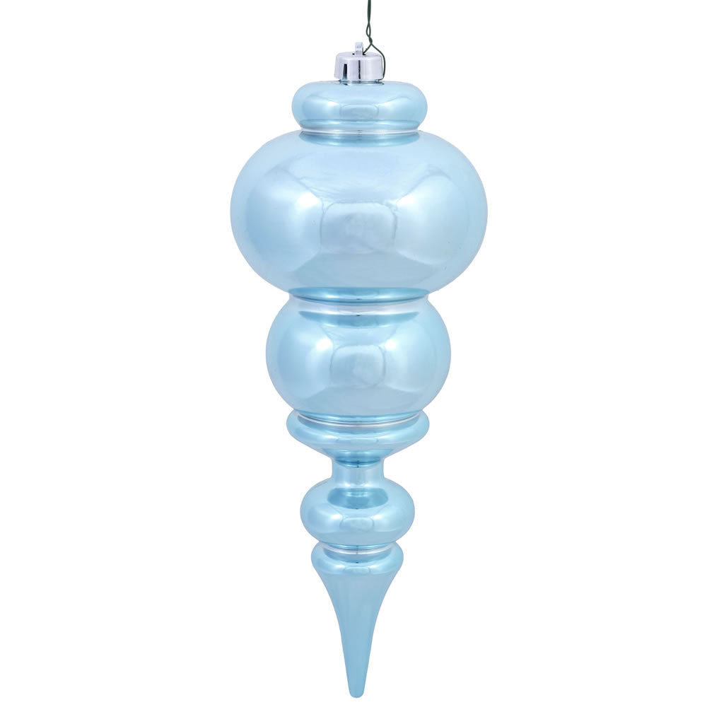 Vickerman 14″ Baby Blue Shiny Finial UV Drilled - N150632DSV