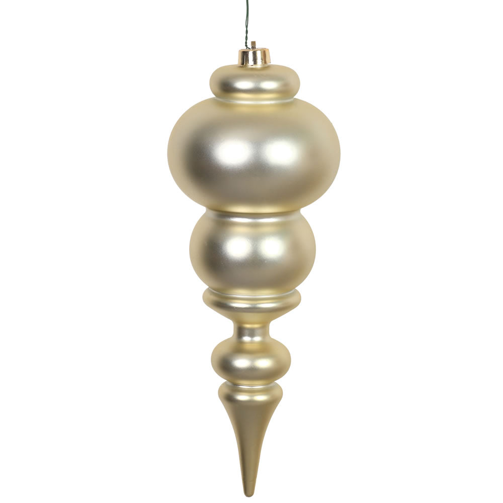 Vickerman 14″ Champagne Matte Finial UV Drilled - N150638DMV