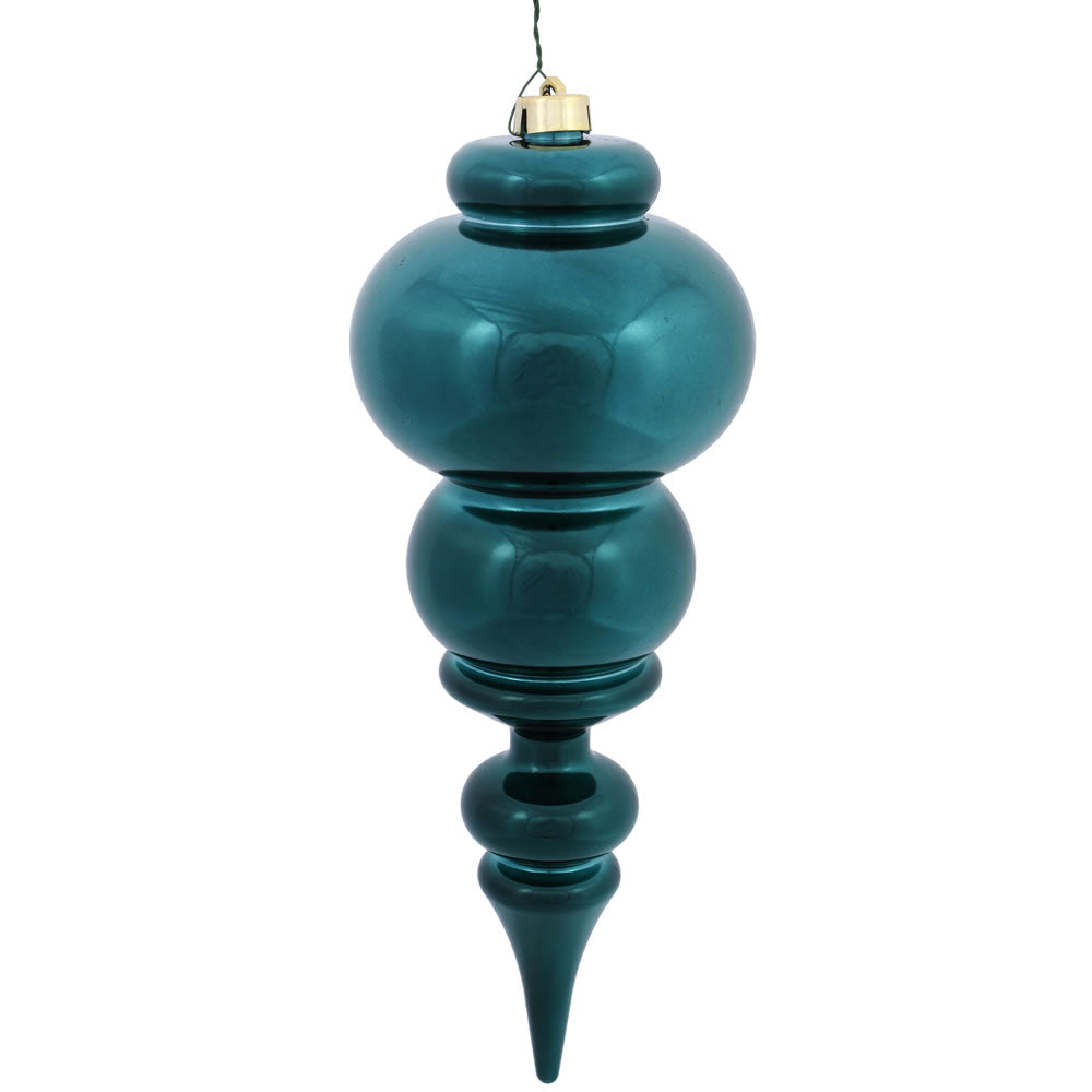 Vickerman 14″ Teal Shiny Finial UV Drilled - N150642DSV