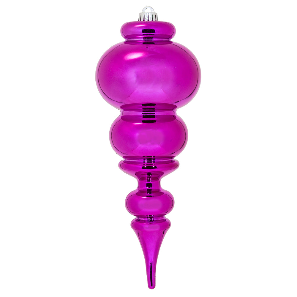 Vickerman 14” Fuchsia Shiny Finial UV Drilled - N150670DSV