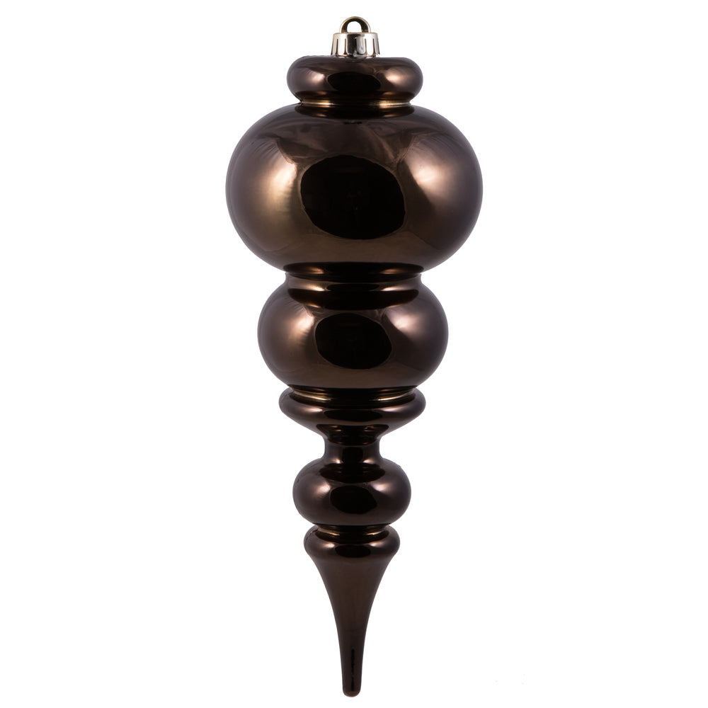 Vickerman 14” Chocolate Shiny Finial UV Drilled - N150675DSV