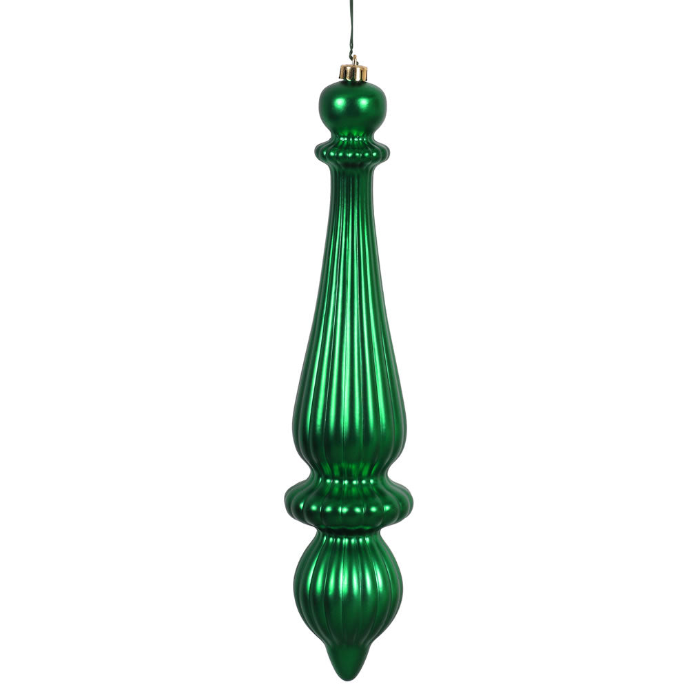 Vickerman 14″ Green Matte Finial Drop UV Dril 2/Bg - N150804DMV