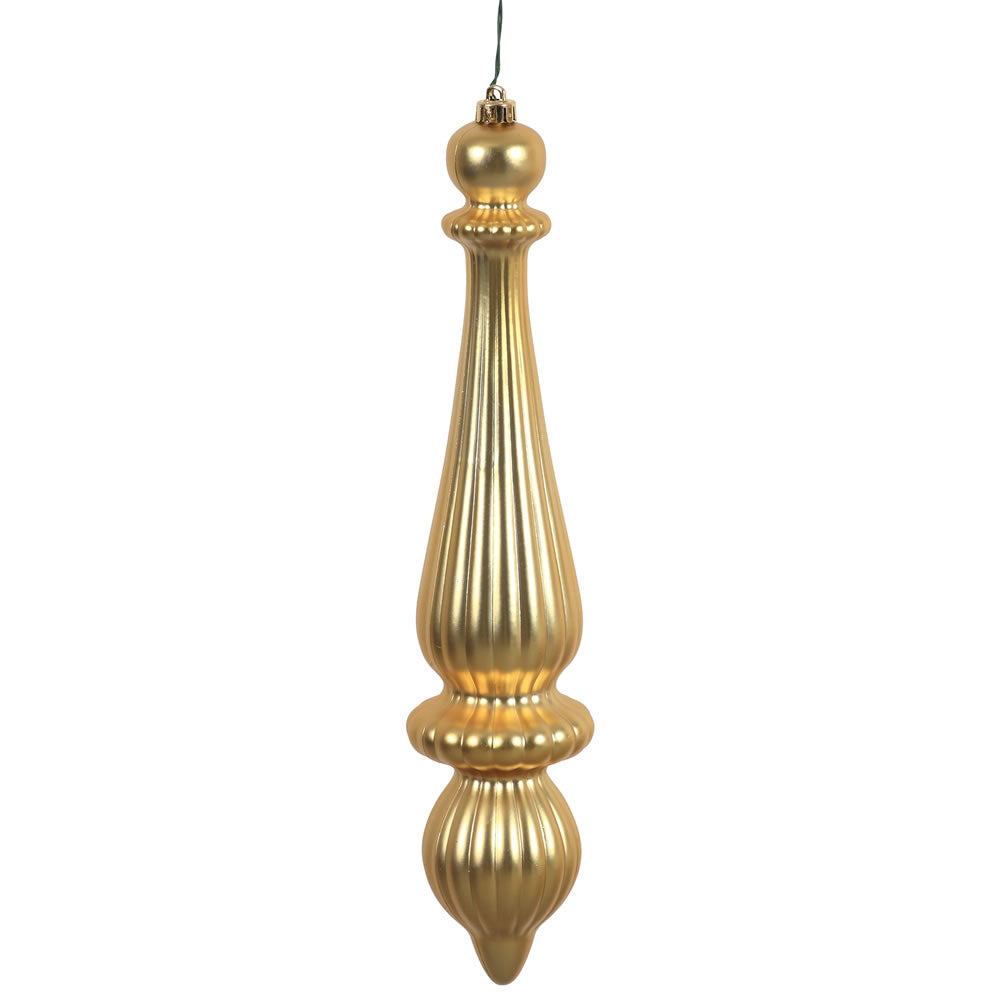 Vickerman 14″ Gold Matte Finial Drop UV Dril 2/Bg - N150808DMV