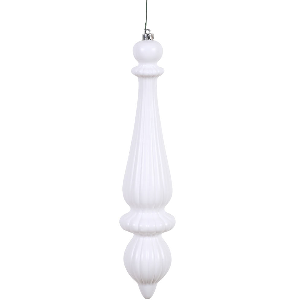 Vickerman 14” White Matte Finial Drop UV Drill 2/Bg - N150811DMV