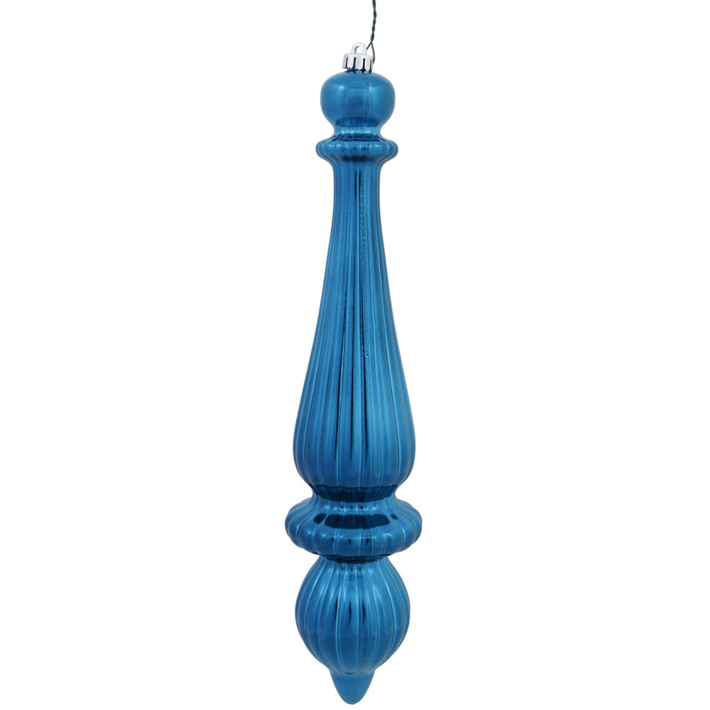 Vickerman 14″ Turq Matte Finial Drop UV Dril 2/Bg - N150812DMV