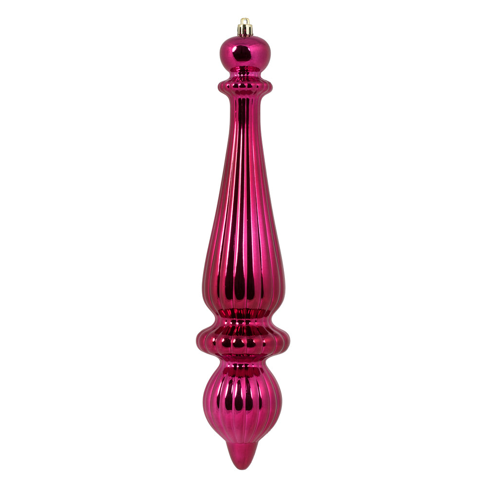 Vickerman 14” Berry Red Shiny Finial Drop UV - N150821DSV