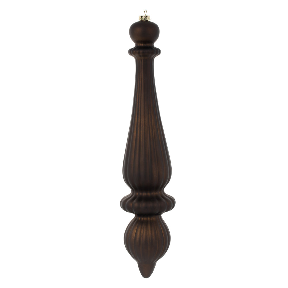 Vickerman 14” Chocolate Matte Finial Drop UV 2/Bag - N150875DMV