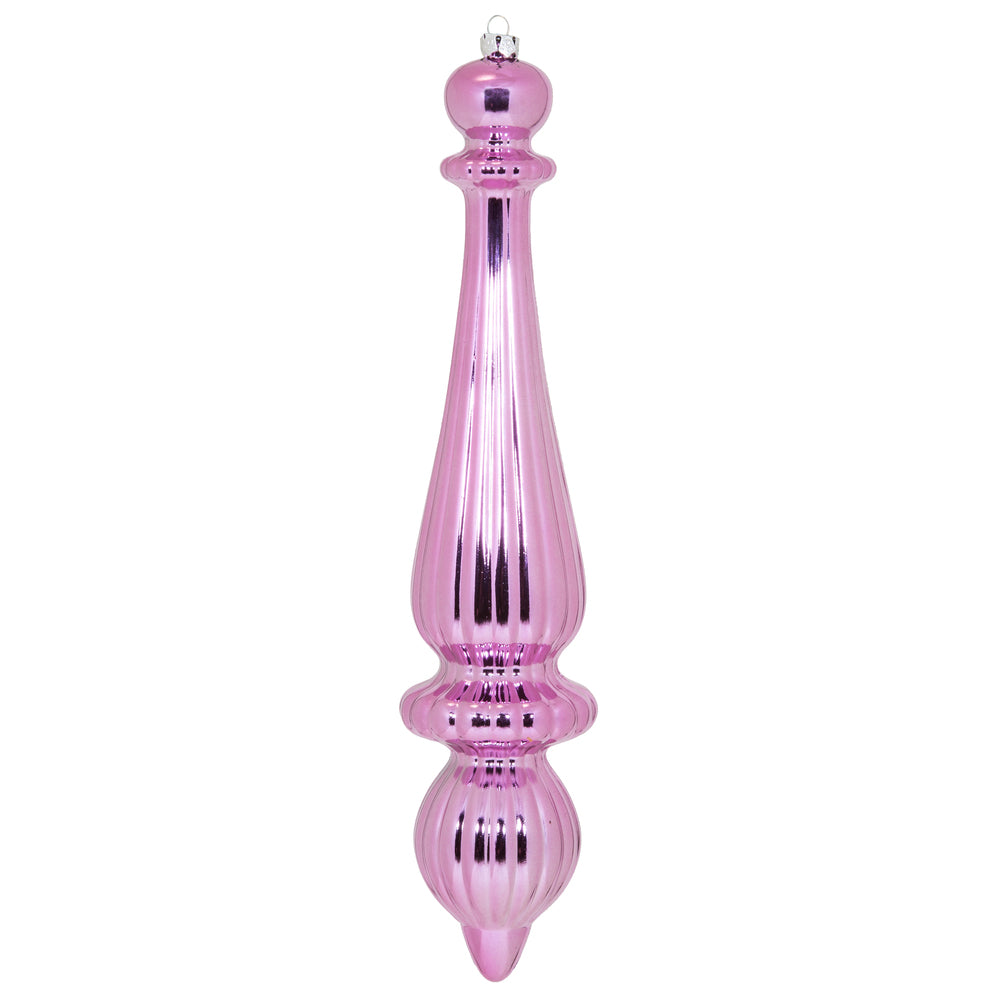 Vickerman 14” Pink Shiny Finial Drop UV 2/Bag - N150879DSV