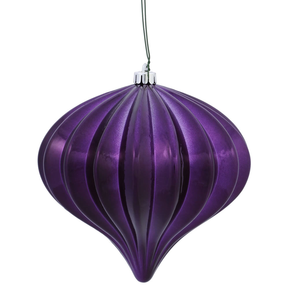 Vickerman 5.7″ Plum Shiny Onion UV Drilled 3/Bag - N151226DSV