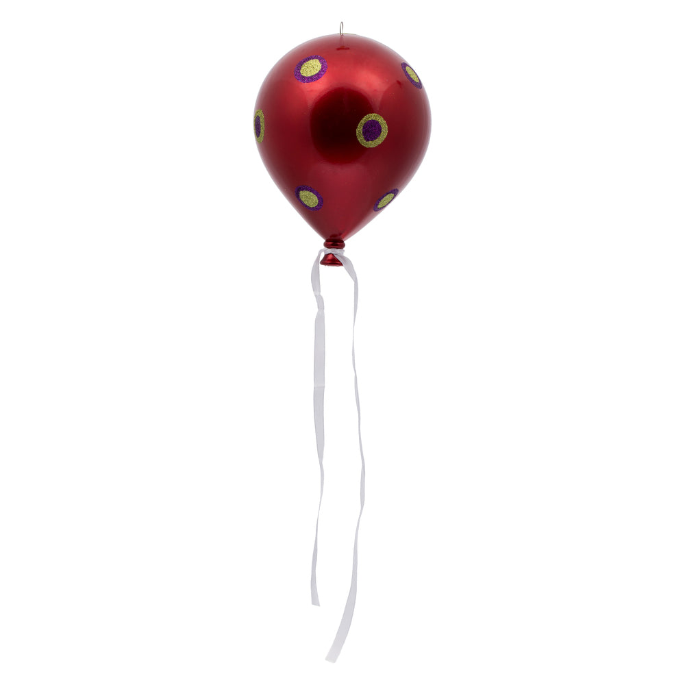 Vickerman 7.5″ x 6″ Red Candy Dot Balloon 3/Bg - N169603