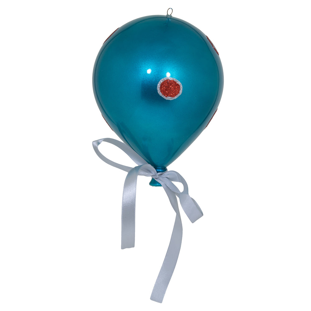 Vickerman 7.5″ x 6″ Turquoise Candy Dot Balloon 3/ - N169612