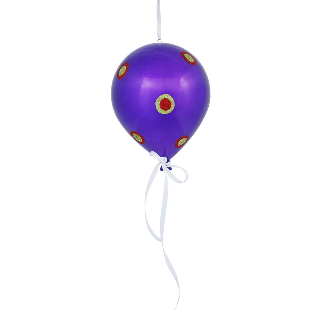 Vickerman 10″ x 8″ Purple Candy Dot Balloon 1/Bg - N169706